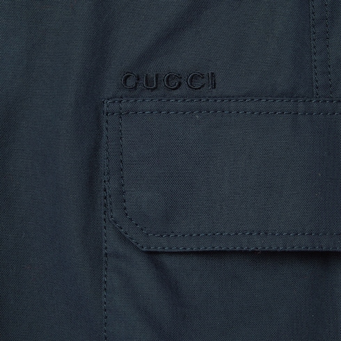 Shorts in tessuto di cotone con ricamo