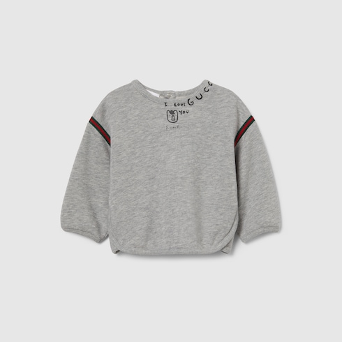 Sweat-shirt pour bébé en coton imprimé