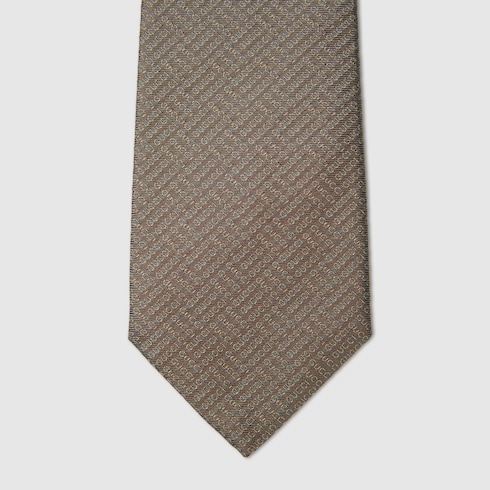 Cravatta in jacquard di seta Gucci
