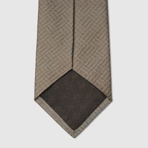 Cravatta in jacquard di seta Gucci