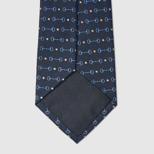 Cravate en jacquard de soie à motif Mors