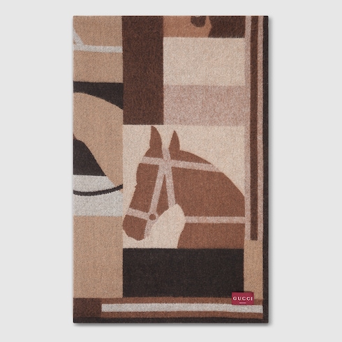 Decke aus Woll- und Kaschmirjacquard