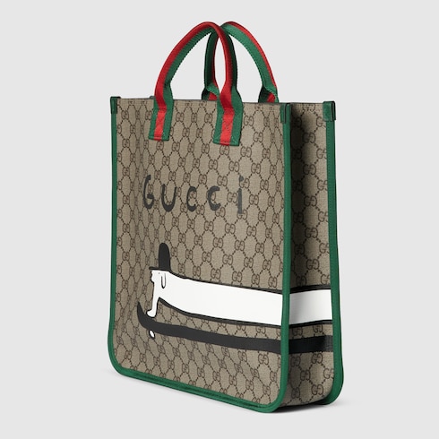 Children's printed GG tote bag