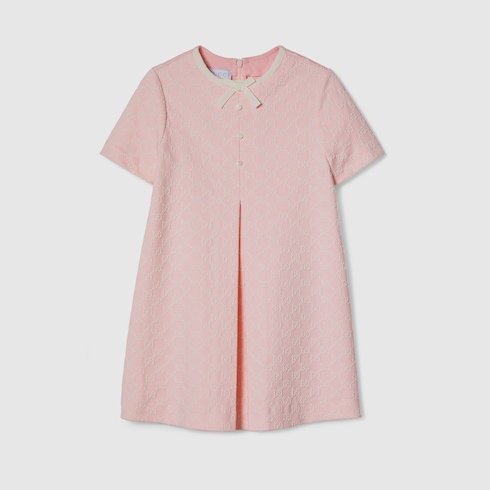 Children's embroidered cotton jersey dress