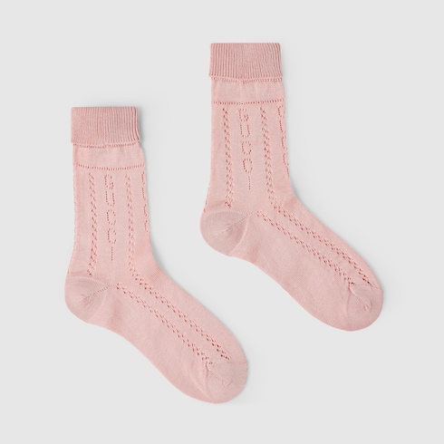 Chaussettes pour enfant en maille de coton Gucci