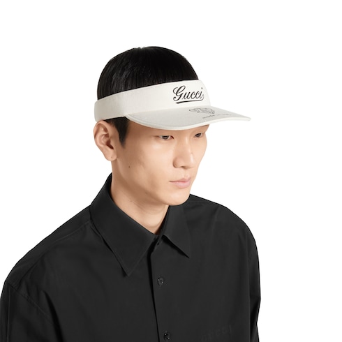 Printed cotton canvas visor