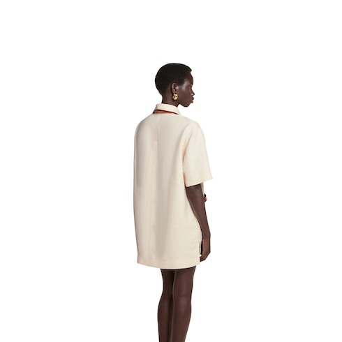 Linen canvas dress with Horsebit