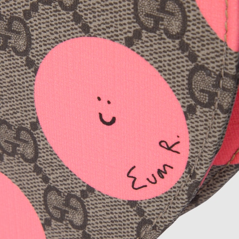 Children's printed GG top handle bag