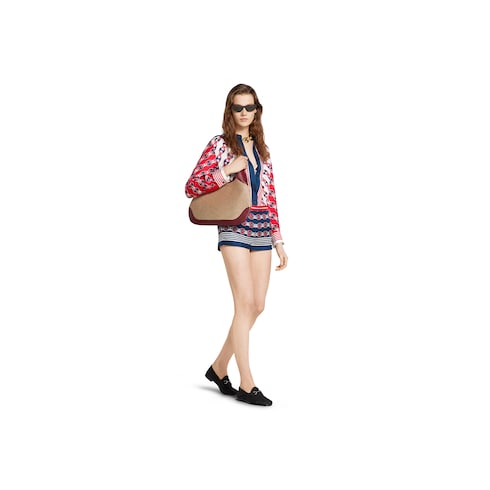 Bluse aus Seidentwill mit Print
