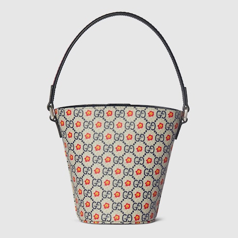 Children's printed GG bucket bag