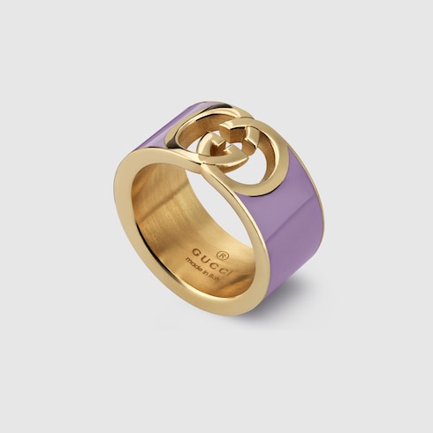Bague en émail Gucci Interlocking