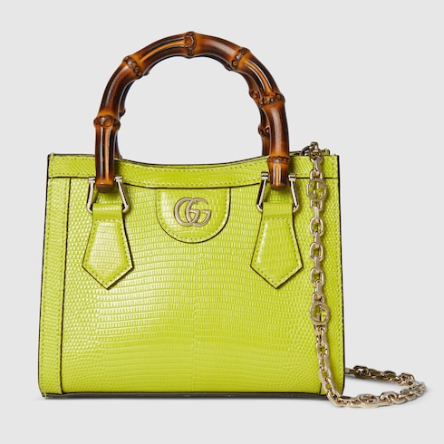 Bolso tote Gucci Diana de lagarto pequeño