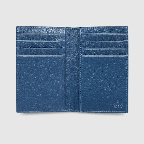 Längliches GG Kartenetui mit blauer Innenseite