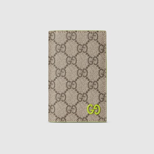 Green interior GG long card case
