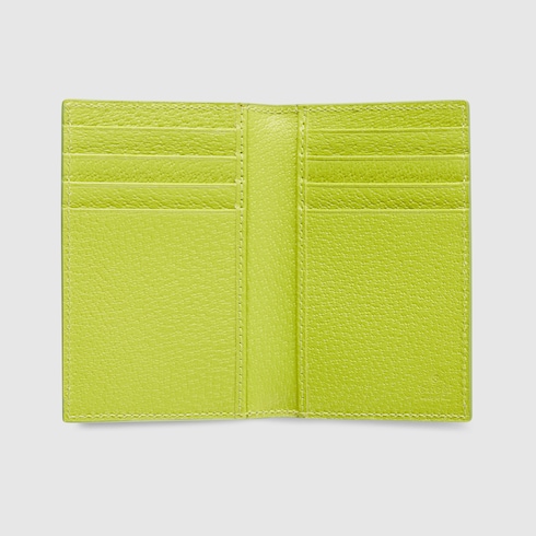 Green interior GG long card case