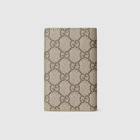 Green interior GG long card case