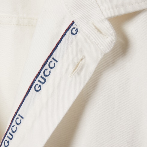 Chemise en denim à lisière en coton