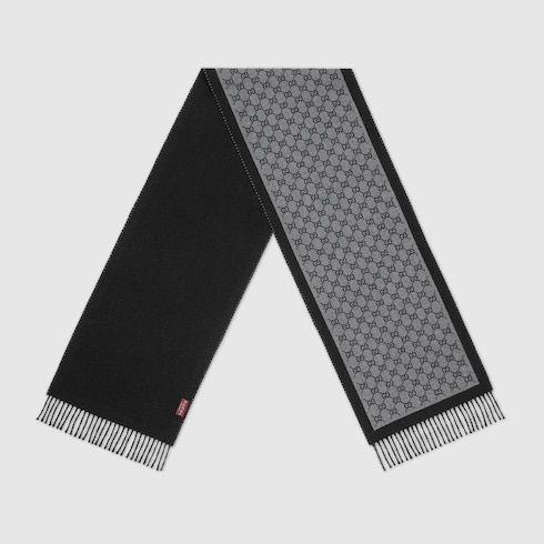 Écharpe en jacquard de laine GG