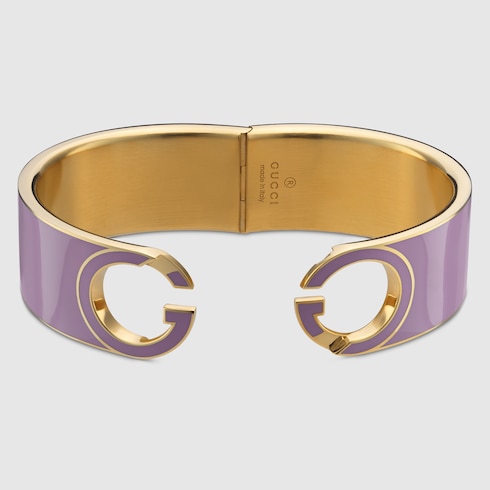 Bracciale rigido smaltato Gucci Interlocking