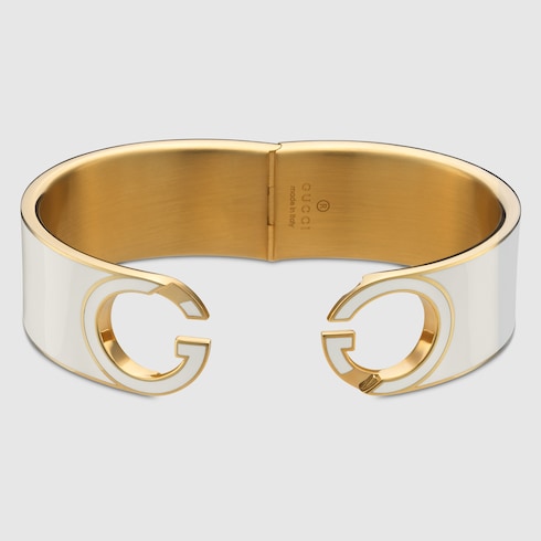 Gucci Interlocking enamel cuff bracelet