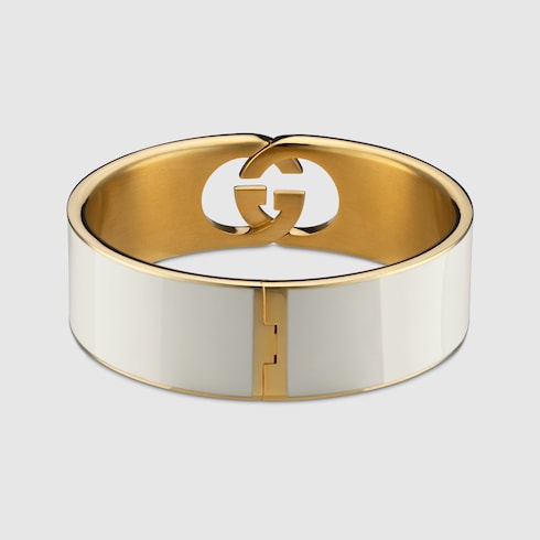 Gucci Interlocking enamel cuff bracelet