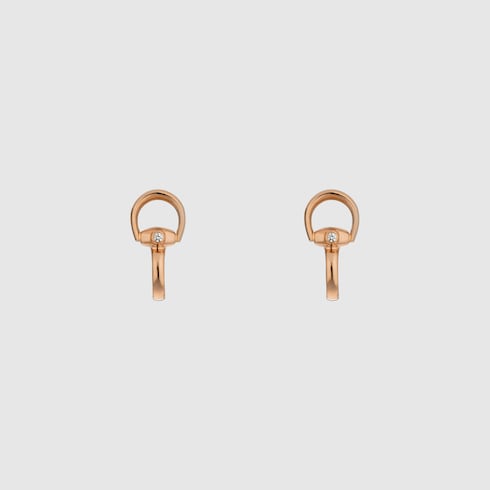 ホースビット 18K ダイヤモンド スタッズピアス