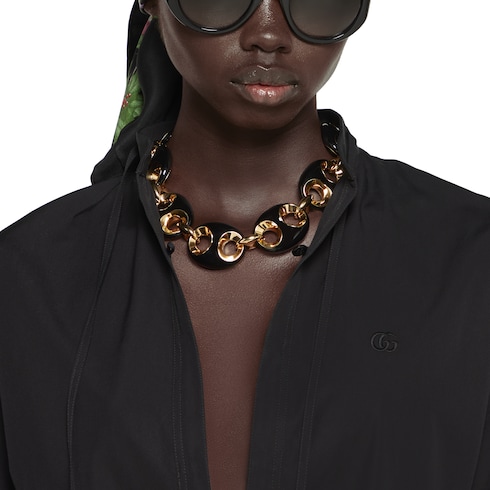 Gucci Marina Chain enamel necklace