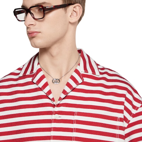 Chemise en jacquard de coton à imprimé GG
