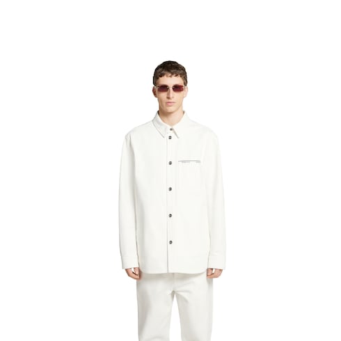 Chemise en denim à lisière en coton