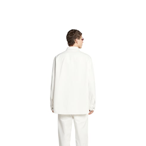 Chemise en denim à lisière en coton