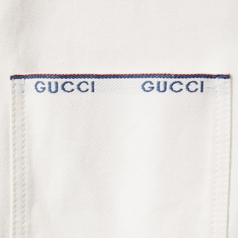Chemise en denim à lisière en coton