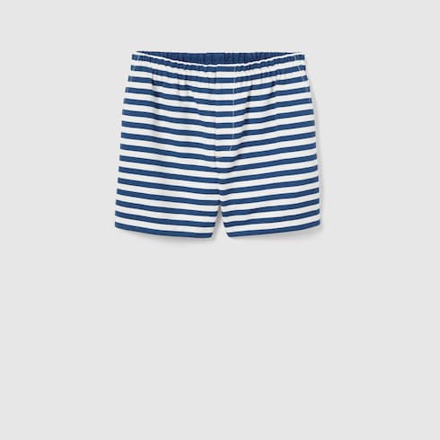 Shorts in cotone GG jacquard con stampa