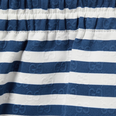 Shorts in cotone GG jacquard con stampa