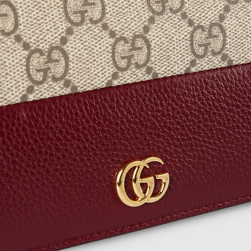GG Marmont bi-color wallet on chain