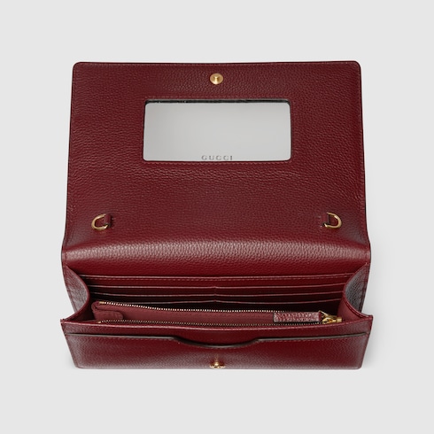 Bi-colour GG Marmont wallet on chain