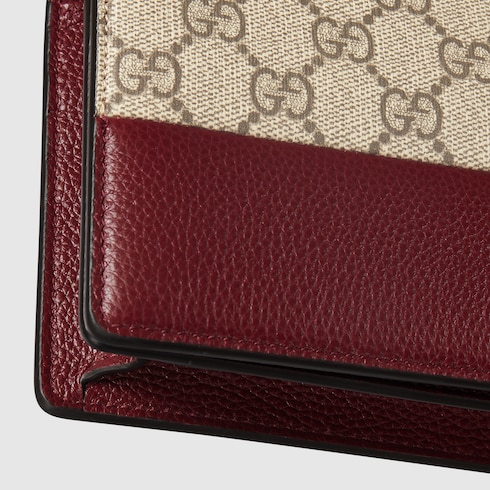 Bi-colour GG Marmont wallet on chain