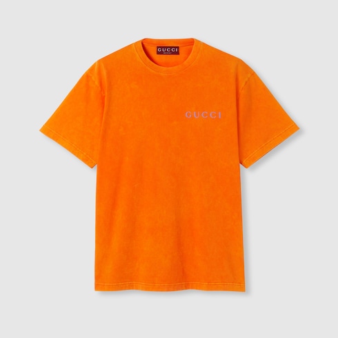 T-shirt in jersey di cotone stampato