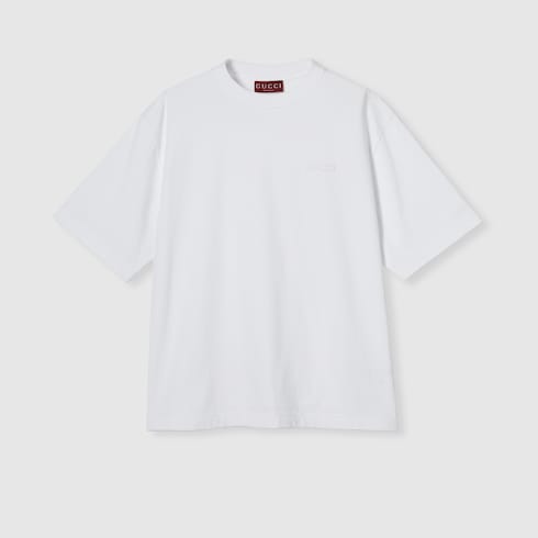 T-shirt in jersey di cotone con ricamo