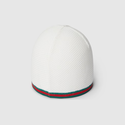 Cappello neonato in maglia di cotone con nastro Web
