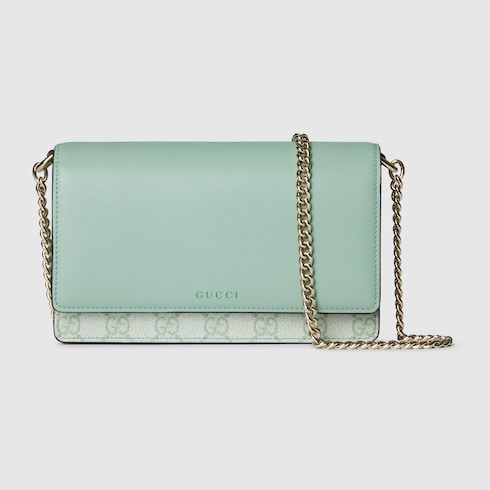 GG Emblem Brieftasche mit Kettenriemen