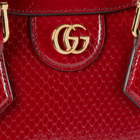 Gucci Diana系列蟒蛇皮革小号托特包