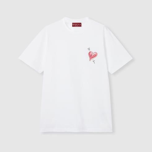 Cotton jersey T-shirt with patch