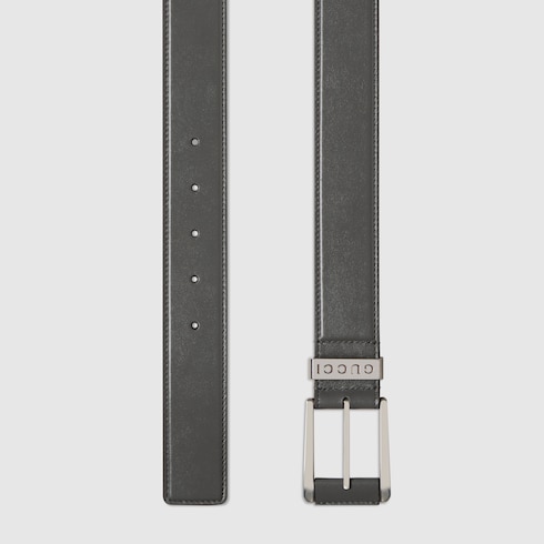 Belt with squared buckle