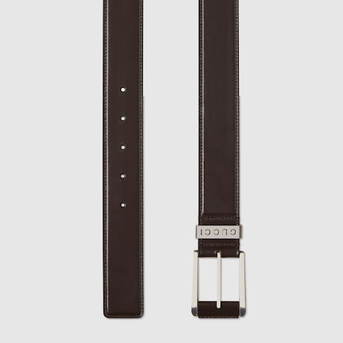 Belt with squared buckle