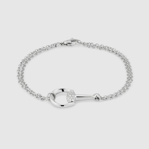 Gucci Horsebit 18k diamond bracelet