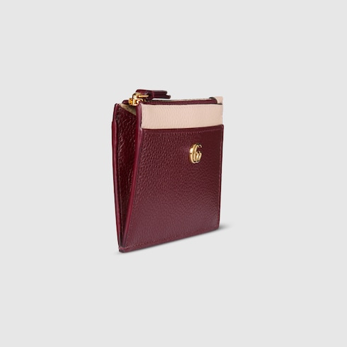 Bi-colour GG Marmont zip key pouch