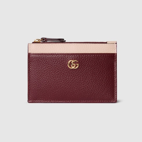 Bi-colour GG Marmont zip key pouch
