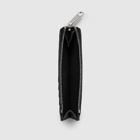 Zip card case with logo