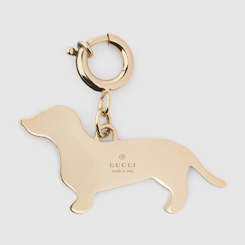 Dog-shaped bag charm