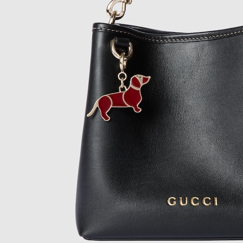 Dog-shaped bag charm